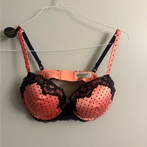 Pink Polka Dot Lace Bra